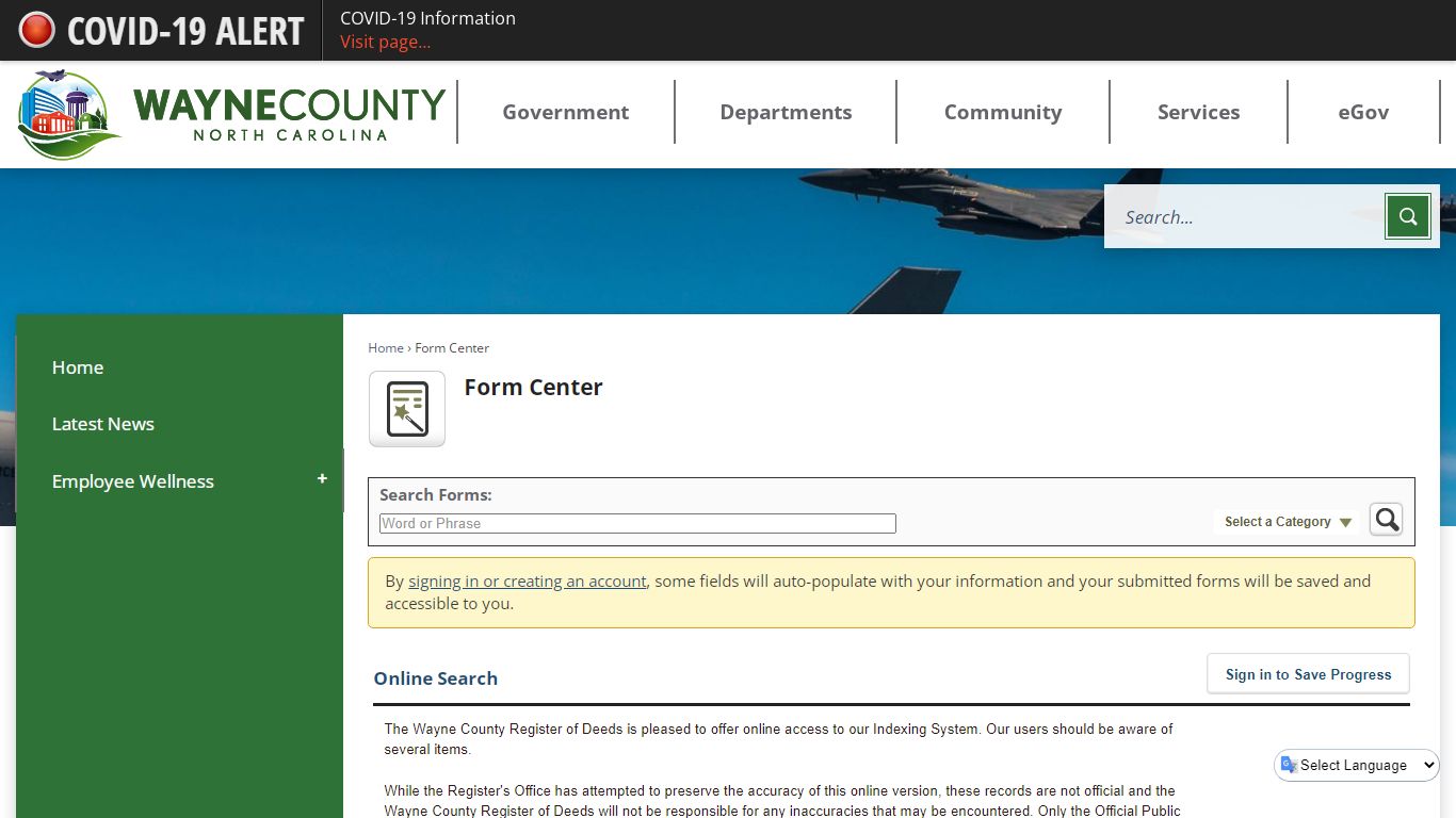 Form Center • Wayne County, NC • CivicEngage